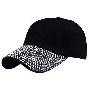 Casquette de baseball unisexe 6 panneaux incurvée à motif écossais de qualité supérieure, personnalisable en gros, avec paillettes, style hip-hop tendance, en toile et métal - Product Image 4