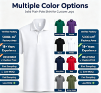 Tinta unita in cotone per camicia, personalizzabile con logo tramite stampa a caldo, ad asciugatura rapida, traspirante, casual, per uniforme da lavoro, abbigliamento da golf per team