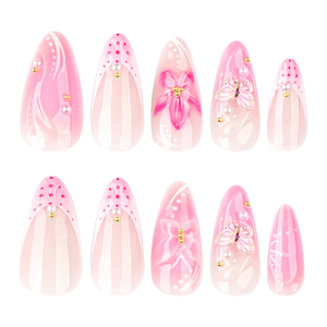Venta de Fábrica, <span class=keywords><strong>Uñas</strong></span> Postizas 3D <span class=keywords><strong>con</strong></span> Diseño de <span class=keywords><strong>Flores</strong></span>, 24 Piezas, <span class=keywords><strong>Uñas</strong></span> Artificiales Francesas Rosas Personalizadas para Dedos <span class=keywords><strong>con</strong></span> Pegamento - Product Image 5