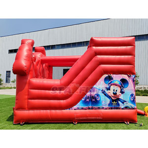 Château gonflable <span class=keywords><strong>Mickey</strong></span> pour enfants, combo commercial avec <span class=keywords><strong>toboggan</strong></span>, structure de saut gonflable pour fête - Product Image 4