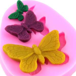 Molde de Silicona Antiadherente para Decoración de Pasteles, con 3 Orificios de Mariposa, para Fondant y <span class=keywords><strong>Arcilla</strong></span> Polimérica - Product Image 3