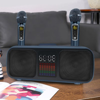 Haut-parleur Subwoofer TD-SD-318 avec Double Microphones, haut-parleur karaoké sans fil, portable, pour fête en plein air, ktv