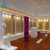 Présentoir de plage d'été pour maillots de bain, vitrine de bikinis, support pour sous-vêtements tropicaux, mobilier de magasin de vêtements de détail avec éclairage LED intégré