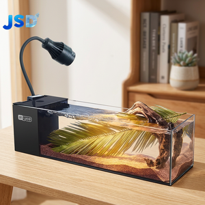 <span class=keywords><strong>Aquarium</strong></span> de bureau ultra-clair YEE, filtre latéral, pompe silencieuse, pas de vidange d'eau, avec éclairage LED pour bureau, maison, chambre - Product Image 2