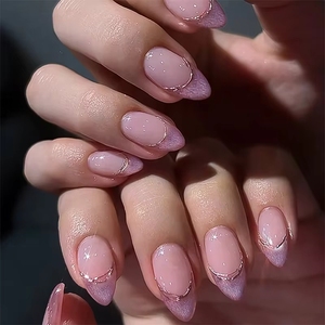 <span class=keywords><strong>Faux</strong></span> <span class=keywords><strong>ongles</strong></span> à presser courts, 24 pièces, acrylique de haute qualité, luxe, étiquette privée, boîte d'emballage fournisseur, style French Manucure - Product Image 3