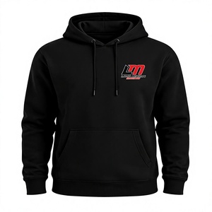 Sweat-shirt à capuche noir pour homme, coupe classique, doublure en molleton de coton, respirant, avec poches, vêtement décontracté d'hiver, imprimé par transfert thermique - Product Image 1