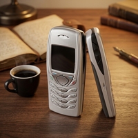 Téléphone portable basique 6100, 2G GSM Tri-bande, écran 1,8 pouces, batterie 750 mAh, téléphone mobile vintage classique, économique, petit budget