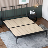 Lit simple personnalisable en acier inoxydable de 1.5/1.8m au design classique bon marché pour la chambre à coucher