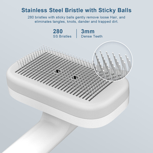 Nouvelle brosse à poils pour animaux de compagnie à ions négatifs autonettoyante, outil de toilettage pour chiens et chats - Product Image 3