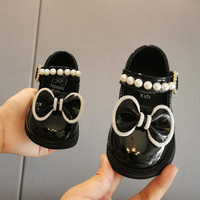 Chaussures de princesse respirantes pour bébés et tout-petits filles 2026, avec bande élastique, semelle souple, bout carré et perles, 0-3 ans, printemps-automne