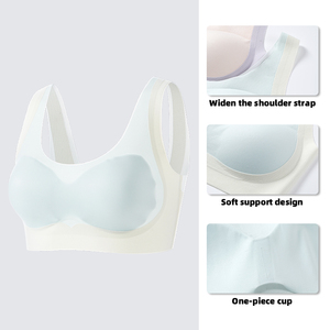 Alto Popular Cómodo Ligero Push up Señoras Sujetador Sujetadores inalámbricos Tallas grandes Cómodo Sujetador sin costuras para mujeres - Product Image 3