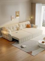Modernes Metallrahmen-Stoffsofa Konvertierbar Verstellbar Faltbar Ausziehbar mit Stauraum Waschbar 3-Sitzer Abnehmbarer Bezug Wohnzimmer-Sofa