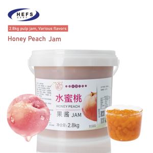 2025 OEM Meilleur Prix Premium Sirop Alimentaire Liquide pour Thé, Lait, Café 2.8KG Pâte de Pêche en Pot Sous Vide, Confiserie Gélifiée, Confiture de Fruits avec Pulpe - Product Image 3