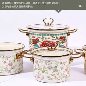 Pentola per Zuppa <span class=keywords><strong>in</strong></span> <span class=keywords><strong>Ghisa</strong></span> Smaltata di Alta Qualità con Logo Personalizzato, Coperchio <span class=keywords><strong>in</strong></span> Vetro, Design Contemporaneo, Compatibile con Fornelli a Gas, Colore Oro - Product Image 3