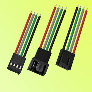 Jinfengsheng 2510-4PIN <b>Black</b> Misaligned Male And Female Connector <b>Harness</b> 4 Wire PVC Insulated For Static Installation - Product Image 1