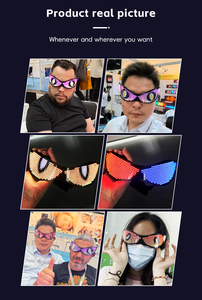 Programável <span class=keywords><strong>LED</strong></span> óculos USB carga óculos APP controle piscando óculos com luz luminosa <span class=keywords><strong>LED</strong></span> Birthday Party Carnival - Product Image 3