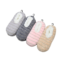Chaussons d'intérieur en chenille tricotée avec fil pailleté Saijia, doux, chauds, confortables, antidérapants, pour femmes et hommes, hiver