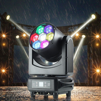 Cabeza móvil LED RGBW de 7x60W para exteriores con zoom, efecto Beam Wash y Bee Eye, IP7*60, IP65 impermeable, para conciertos, clubes, eventos, fiestas, bodas, discotecas y DJ.
