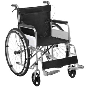 Fauteuil roulant manuel en tissu Oxford, siège sans air, pliable, léger, pour seniors et voyageurs, quatre freins - Product Image 3