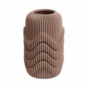 Vaso in porcellana scanalato arrotondato, moderno vaso in gres per fiori, per decorare la casa, la camera da letto, il tavolo, l'ufficio. - Product Image 4
