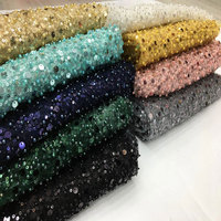 Tissu de luxe en tulle perlé français brodé de perles pour robe de soirée, mariage, textile de maison, couleur personnalisée, léger
