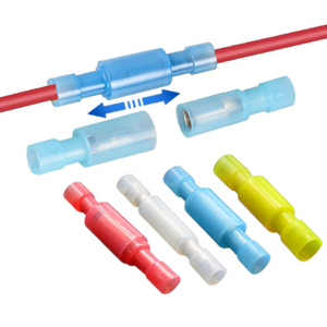 Terminal Eléctrico de Crimpado Rápido de Cable Dividido FLDNY Rojo 22-18AWG, Conector de Bala de Nylon Totalmente Ulatrado de Buena Calidad - Product Image 1