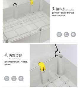 Saip ABS PC <span class=keywords><strong>PVC</strong></span> điện hộp nối nhựa Bảng điều khiển bao vây hộp nhựa để cung cấp điện - Product Image 5