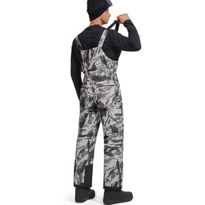 FOXA Mens Snow Bib Pants <b>Waterproof</b> Insulated Windproof Ski <b>Overalls</b> Camo Print Synthetic Fiber 100% Polyester - Product Image 2