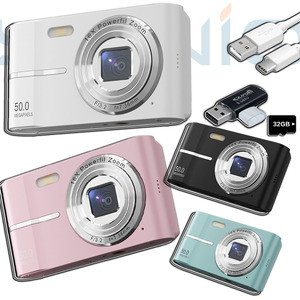 กล้อง Yuniq 4K Beauty พร้อมระบบออโต้โฟกัสสำหรับเซลฟี่ ภาพถ่ายความละเอียดสูง 50MP ซูม 16 เท่า พกพาสะดวก รุ่น M03 กล้องวิดีโอมินิขนาดเล็กราคาประหยัด สำหรับถ่ายวิดีโอบล็อกลง Youtube - Product Image 1