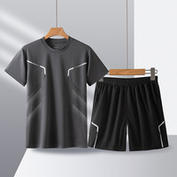 Chemises et shorts pour hommes avec poches zippées, vêtements de sport à séchage rapide, ensembles de course et d'entraînement, tenues décontractées d'été