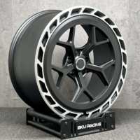 Jantes Bku 5x112 pour Audi RS Q8 Q7 Q8 SQ8 BMW X3 X3M X5 X5M X6 X6M Porsche Macan 20 21 22 pouces, jantes en alliage forgé noir personnalisées