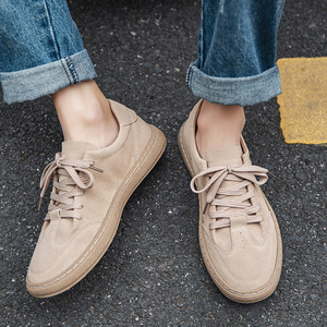 Zapatillas de Hombre de Cuero Genuino de Gamuza de Alta Calidad, Estilo Retro, Zapatos Casuales de Moda para Caminar en Verano - Product Image 4