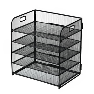 Mind Reader Metal Stackable Paper Tray Desktop Organizer 11 14 H X 13 12 W X 10 12 D Black - Office Depot - View #4