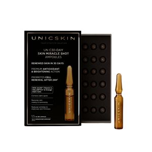 UNIC30-DAY SKIN MIRACLE SHOT 30 AMPOULES 1,5ml - Traitement détoxifiant du visage. Peau renouvelée en 30 jours. - Product Image 1