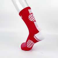 Chaussettes de sport de basketball pour hommes et jeunes, avec logo personnalisé, tricotées, à double compression athlétique, OEM, vente en gros