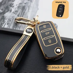4 Button Tpu Car Key Case Cover Key Holder Cases For Vw Polo Passat Golf