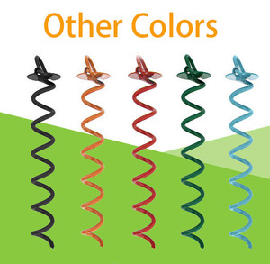 Tie-Thăng Trầm Tethering Con Chó Nhiệm Vụ Nặng Nề Trampoline Căn Cứ Neo Ngoài Trời Gấp Thép Vòng Xoắn Ốc Mặt Đất Neo Cổ Phần 10 inch - Product Image 6