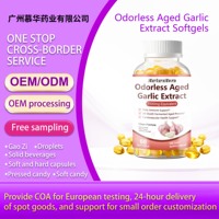 Exportation transfrontalière d'extraits d'ail vieilli inodores en gélules souples, complément alimentaire, 60 capsules, vente directe d'usine, support OEM