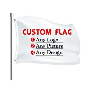 Bandeira dupla de poliéster para esportes ao ar livre 3X5Ft dupla face personalizada por fabricantes