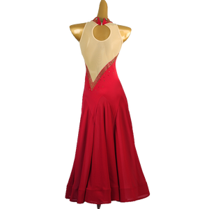 Abito da <span class=keywords><strong>ballo</strong></span> moderno di lusso leggero con strass, professionale per valzer, abito lungo a grande ampia gonna per esami artistici, competizioni e performance - Product Image 4