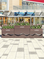 Grandes jardinières intelligentes d'extérieur Pot d'arrosage automatique pour plantes en lévitation avec mur flottant Moule en métal en acier corten Plateau d'empotage