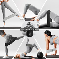 Bande de Résistance en Tissu Tricoté Marron Dégradé Multi-Tailles Personnalisable pour Pilates, Yoga, Danse, Entraînement des Jambes et du Tronc