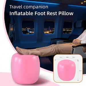 Inflatable Pink <b>Foot</b> <b>Rest</b> 28x28x14cm Portable Outdoor Camping Seat Pad - Product Image 4
