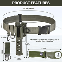 Ceinture de pêche réglable avec porte-canne à dégagement rapide pour la pêche à la mouche, au surf, en kayak et au lancer