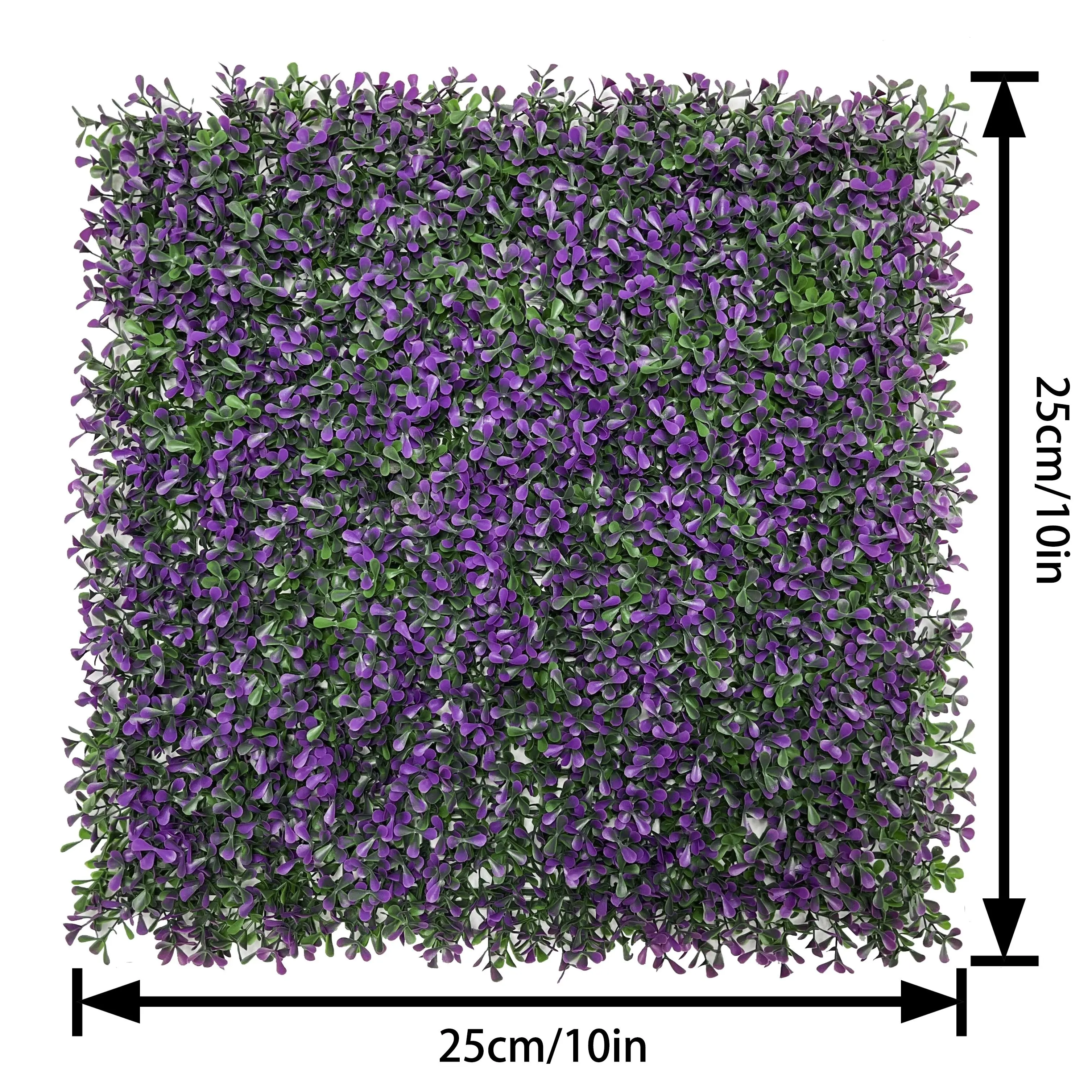 Linwoo panneau herbe mur vignes tenture murale Simulation blanc et violet plantes murales artificielles panneau 2 mètres