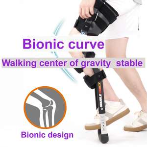 Bastón y Soporte de Pierna Ajustable de Aluminio con Soporte Médico para la Rodilla - Ayuda de Movilidad Ligera y Duradera para Rehabilitación - Product Image 3