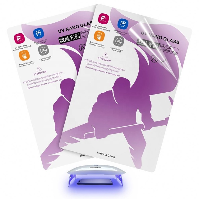 New Nano Film Full Body Uv Curing Screen Protector Light Hardening Soft Pet Uv Glass Film for Phone