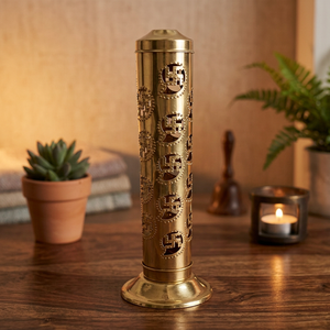 Bruciatore d'Incenso in Ottone Fatto a Mano con Design a Swastika, per Uso Religioso, Decorativo per Tutte le Stagioni - Product Image 6
