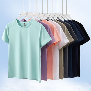 ओम अनुकूलित लोगो डिजाइन ग्रीष्मकालीन ठंडा वसा बर्फ रेशम आधा आस्तीन और आकार पुरुषों की आकस्मिक राउंड गर्दन टी-शर्ट - Product Image 1