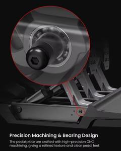 แป้นเหยียบ Simagic P500 แบบมีสายสำหรับพีซี ผลิตจากอะลูมิเนียมอัลลอยหล่อขึ้นรูป พร้อมเซ็นเซอร์โหลดเซลล์รับน้ำหนักได้ 100 กิโลกรัม ผลิตในประเทศจีน - Product Image 2